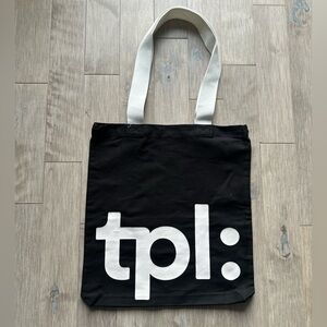 tpl: Black Canvas Tote Bag